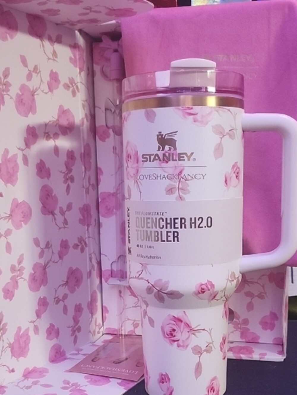 Stanley LoveShackFancy Pink Rose 40oz Tumbler